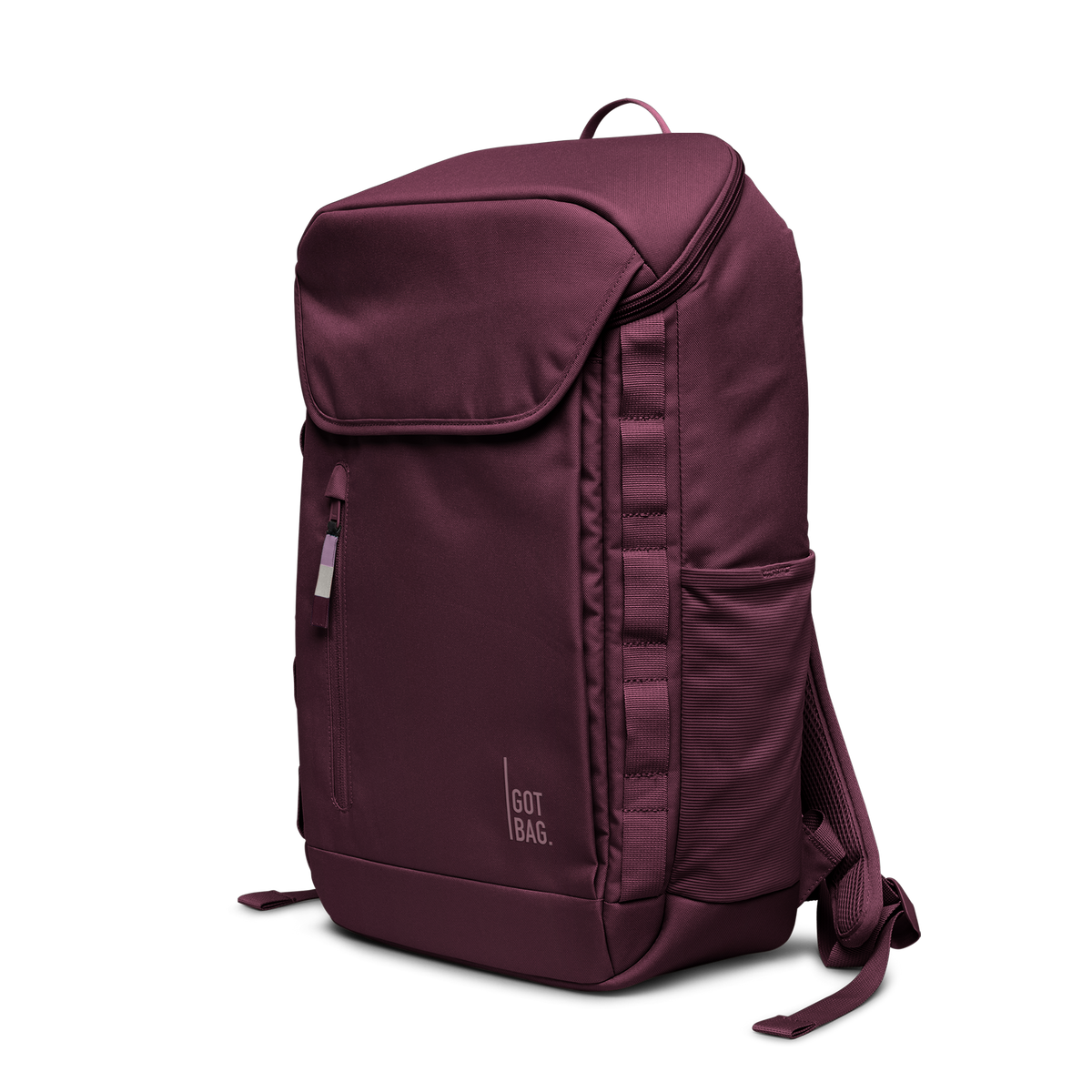 PRO PACK MONOCHROME EDITION Rucksack in kraken (Weinrot) in Schrägansicht.
