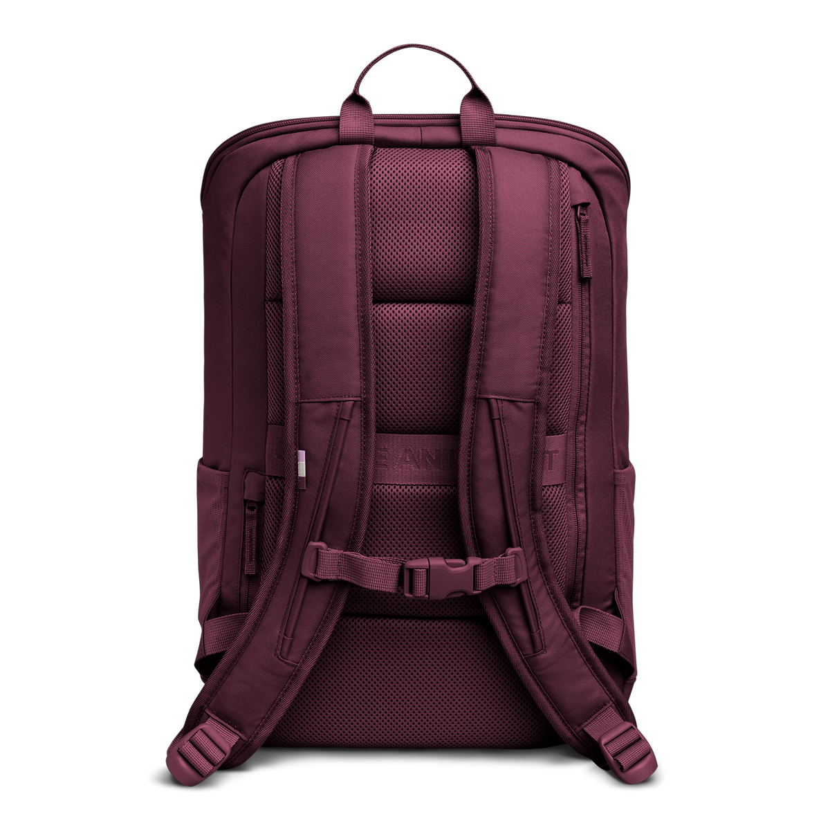 PRO PACK Monochrome Edition Rucksack in kraken (Weinrot) in Rückenansicht.