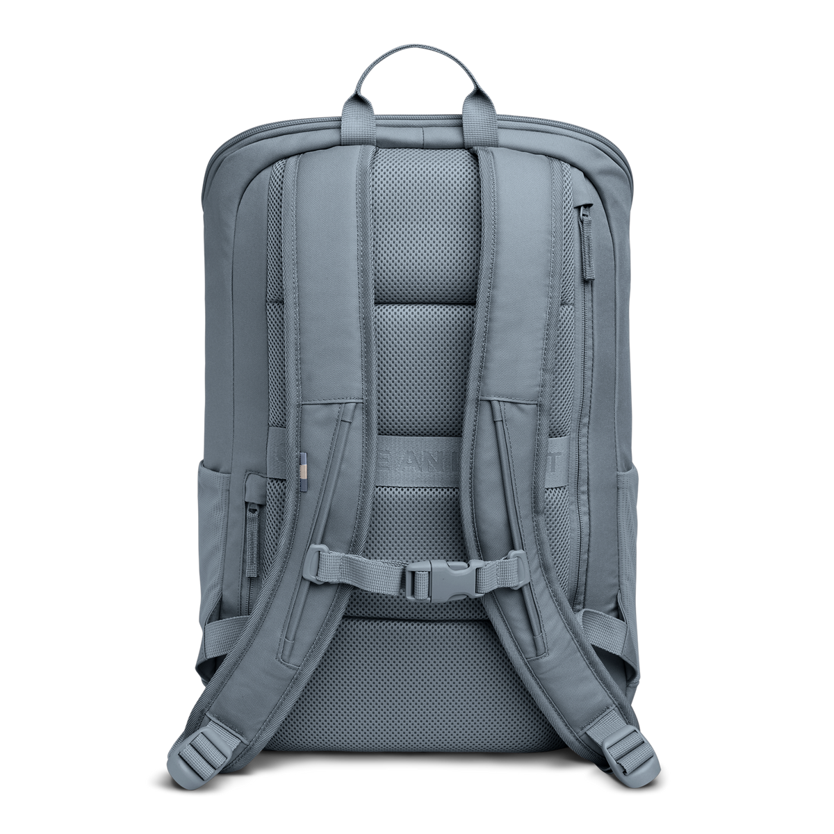 PRO PACK Monochrome Edition Rucksack in marlin (grau-blau) als Studioaufnahme in Rückansicht.