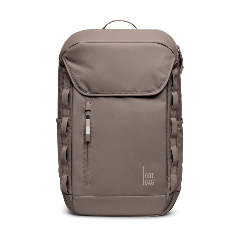 PRO PACK backpack in oyster (classic taupe-brown) in front view.