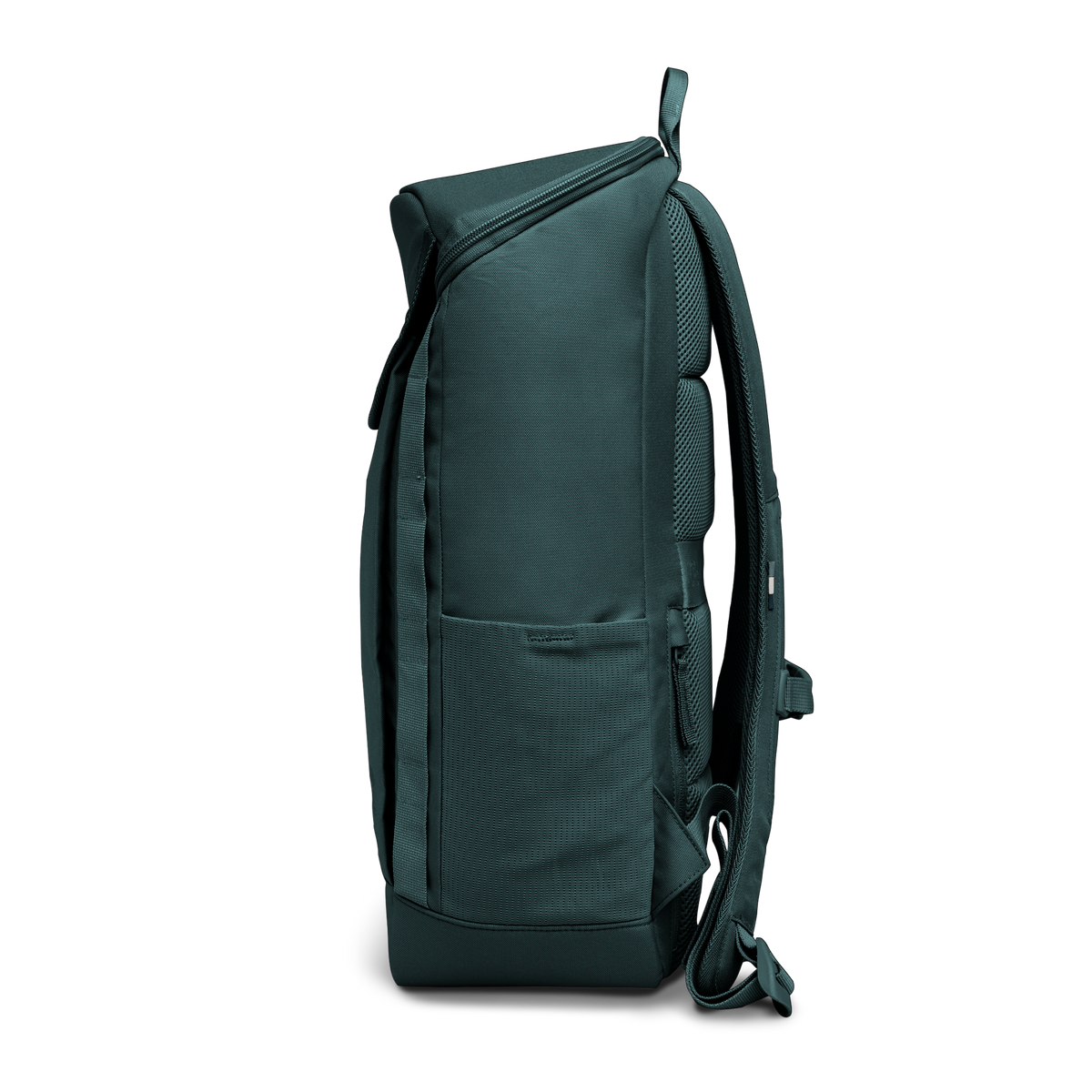 PRO PACK Rucksack in sea teal (kühles Türkisgrün) als Seitenansicht.