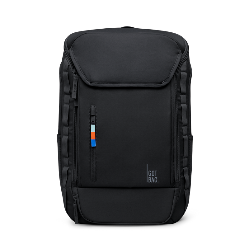 PRO PACK TRAVEL backpack in black (classic black) as a studio front view.