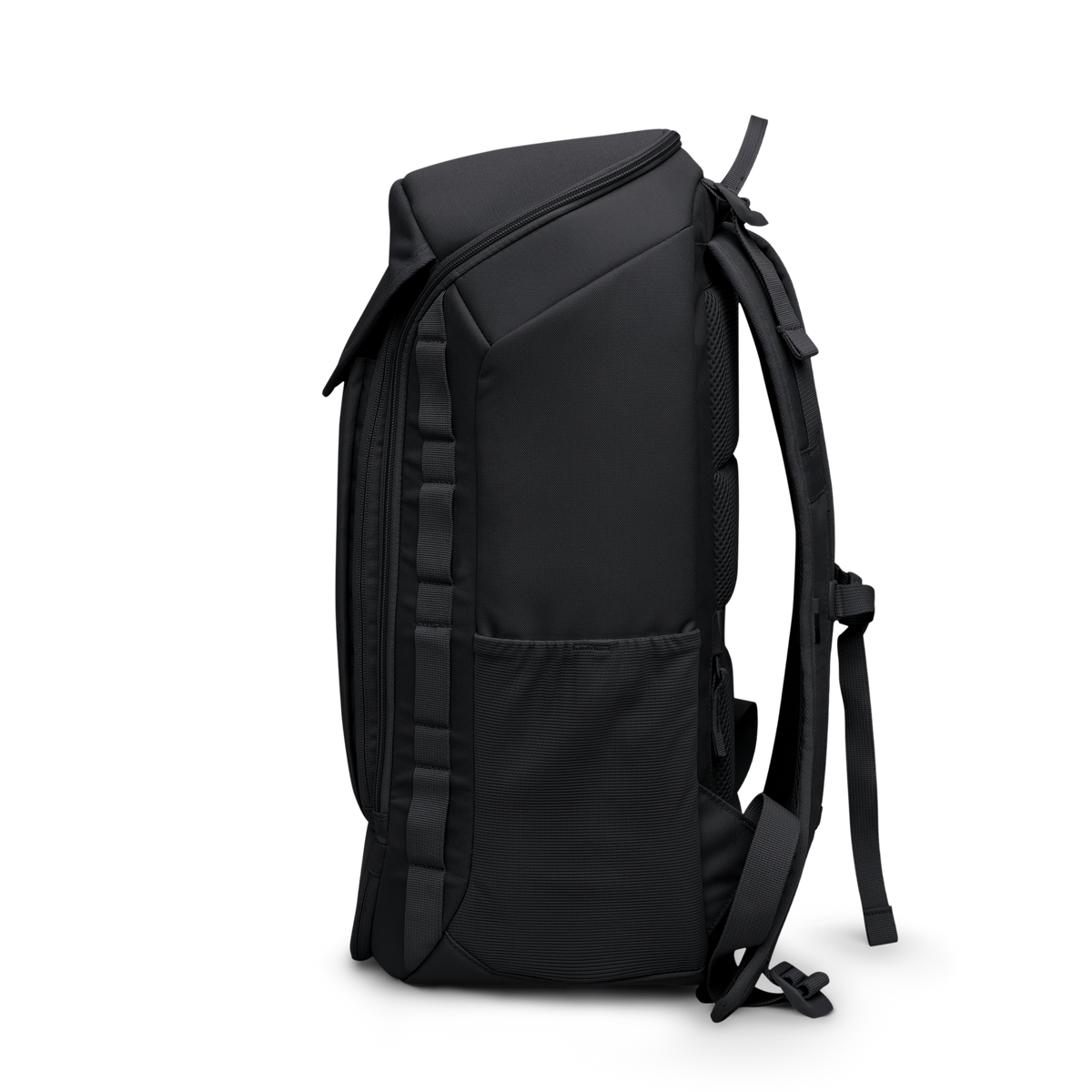 PRO PACK TRAVEL Rucksack in black (Schwarz) als Seitenansicht.