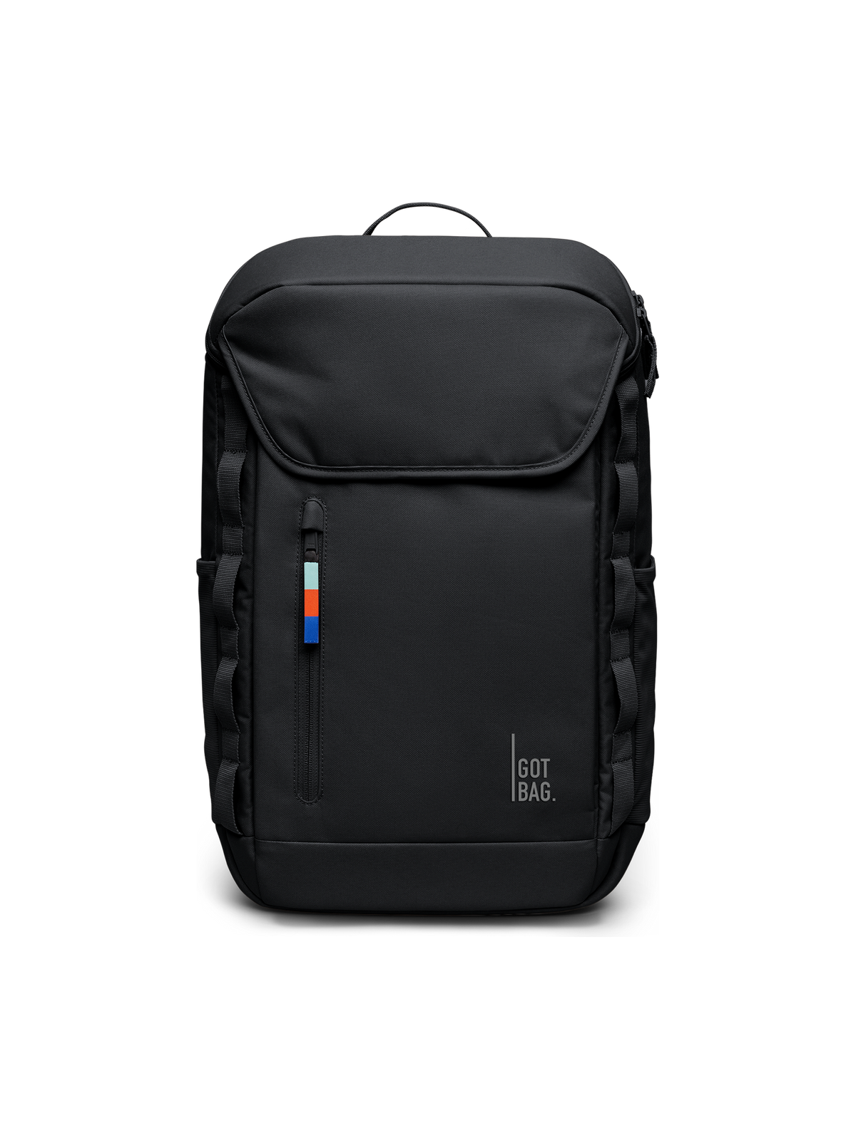 PRO PACK Rucksack in black (Schwarz) als Studioaufnahme in Frontansicht.