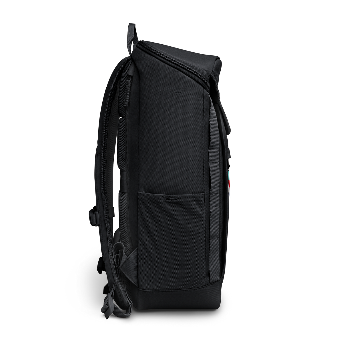 PRO PACK Rucksack in black (Schwarz) als Seitenansicht.