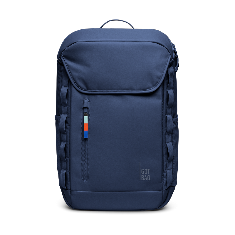 PRO PACK backpack in deep ocean (dark navy blue) in front view.
