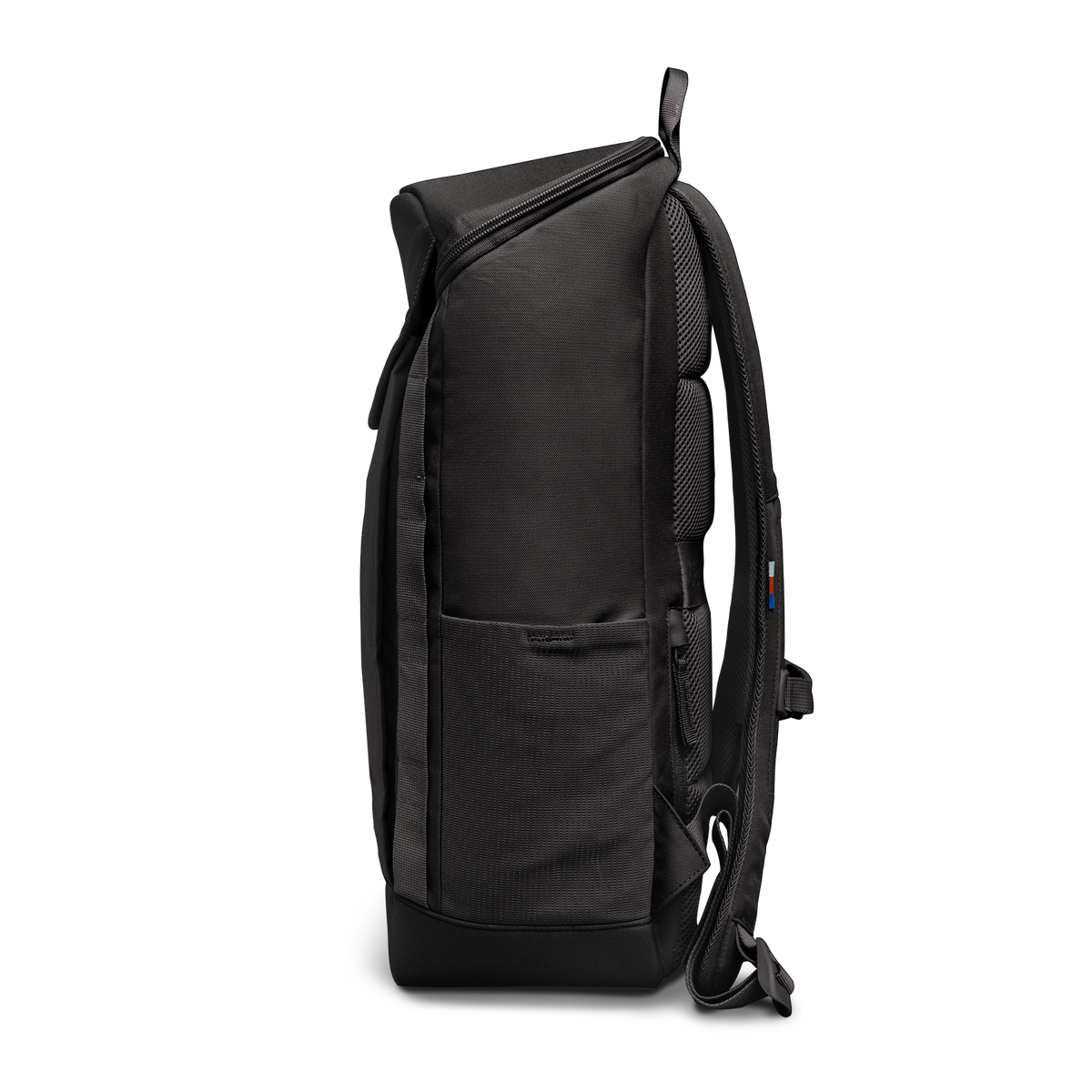 PRO PACK Rucksack in mussel (dunkles Braun-Grau) in Seitenansicht.