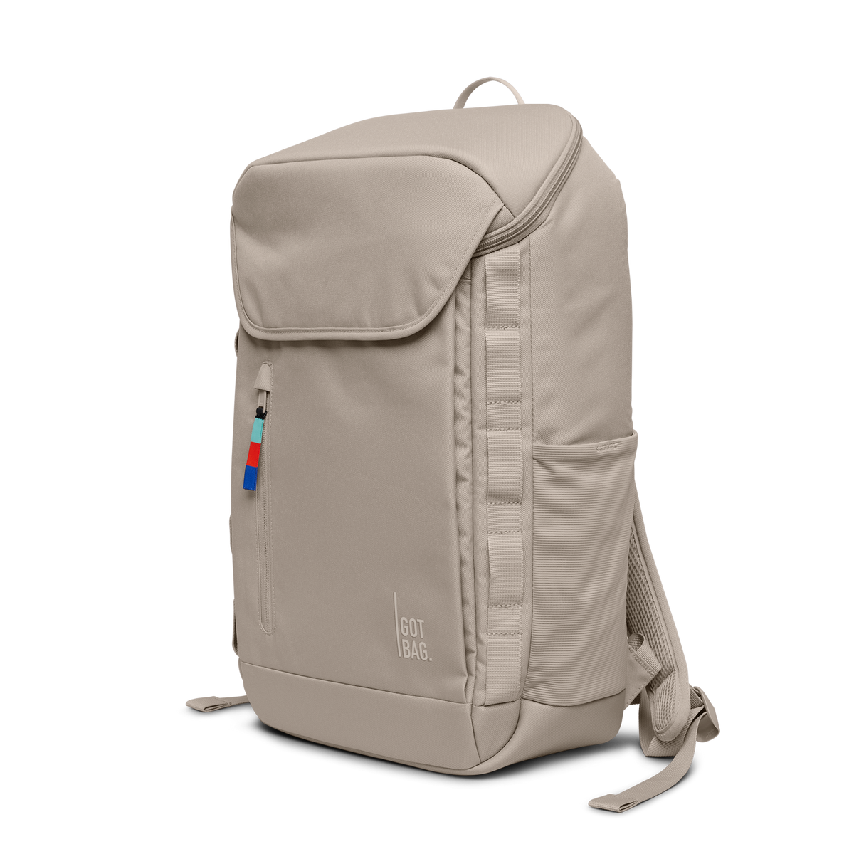 PRO PACK Rucksack in scallop (helles Beige) als Schrägansicht.