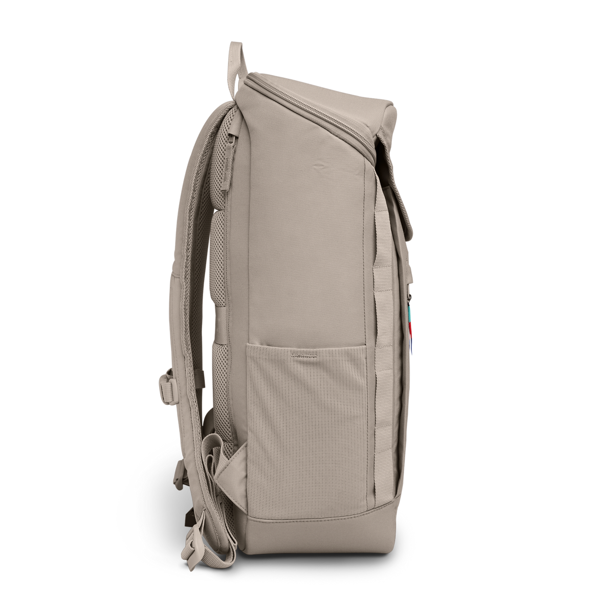 PRO PACK Rucksack in scallop (helles Beige) als Seitenansicht.