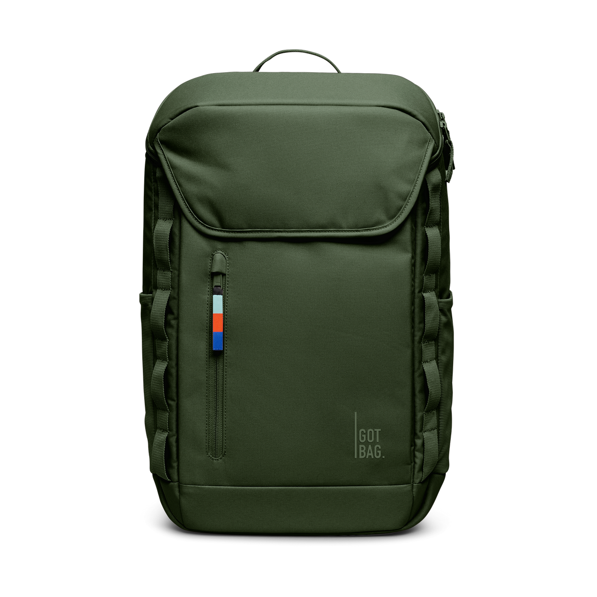 PRO PACK Rucksack in seafloor (tiefes Dunkelgrün) als Frontansicht.