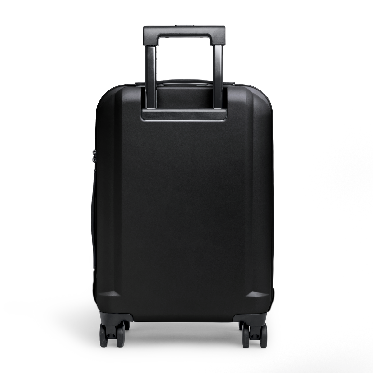 RE SHELL CABIN 3.0 Koffer in black (Schwarz) als Studioaufnahme in Rückansicht.