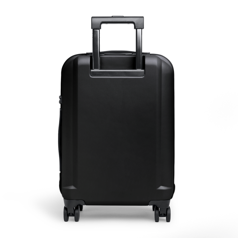 RE SHELL CABIN 3.0 Koffer in black (Schwarz) als Studioaufnahme in Rückansicht.