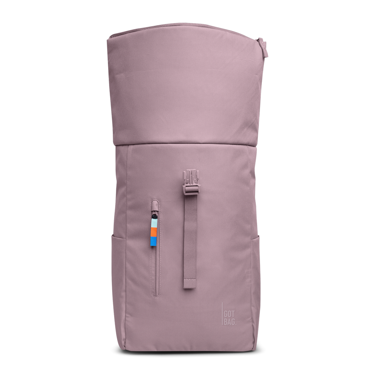 ROLLTOP EASY Rucksack in calamary (Altrosa) als Studioaufnahme in Frontansicht.