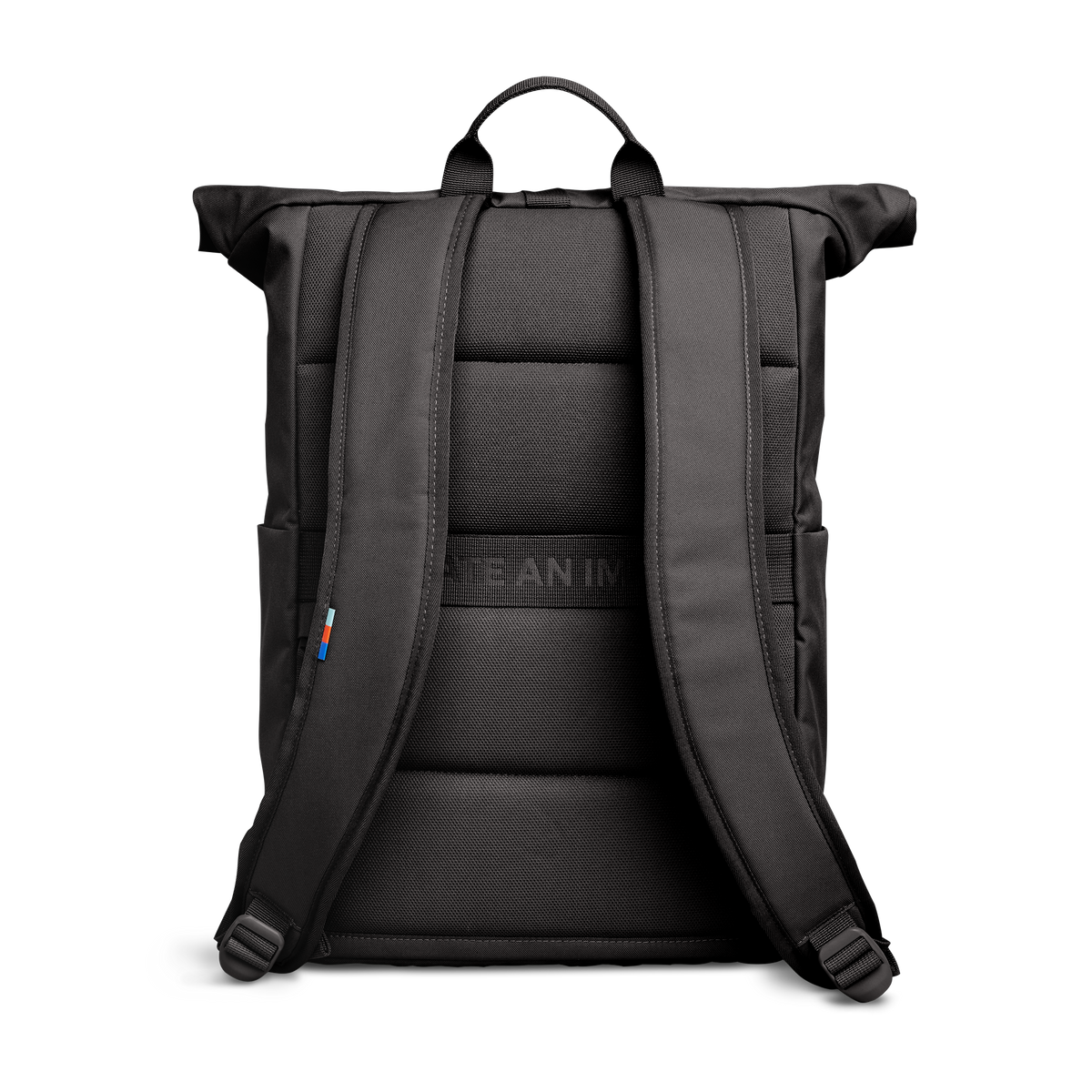 ROLLTOP EASY Rucksack in mussel (dunkles Braun-Grau) als Studioaufnahme in Rückenansicht.