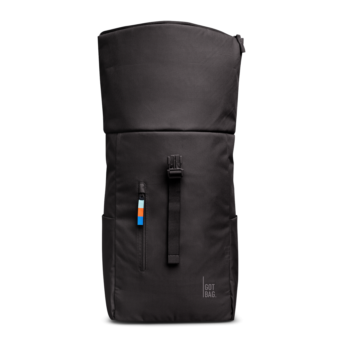 ROLLTOP EASY Rucksack in mussel (dunkles Braun-Grau) als Studioaufnahme in Frontansicht.