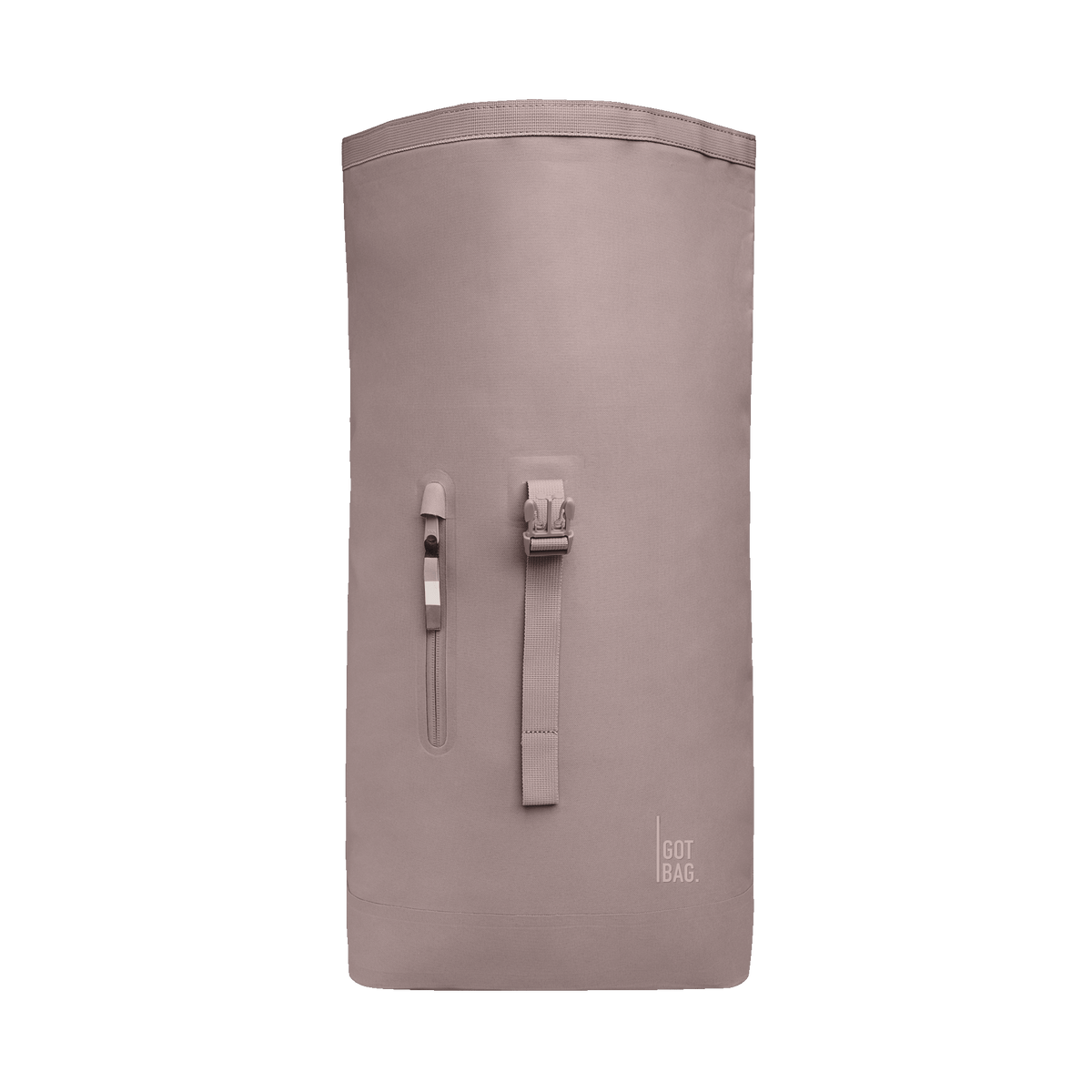 ROLLTOP LITE 2.0 Rucksack in blobfish (dunkles Altrosa) als Studioaufnahme in Frontansicht.