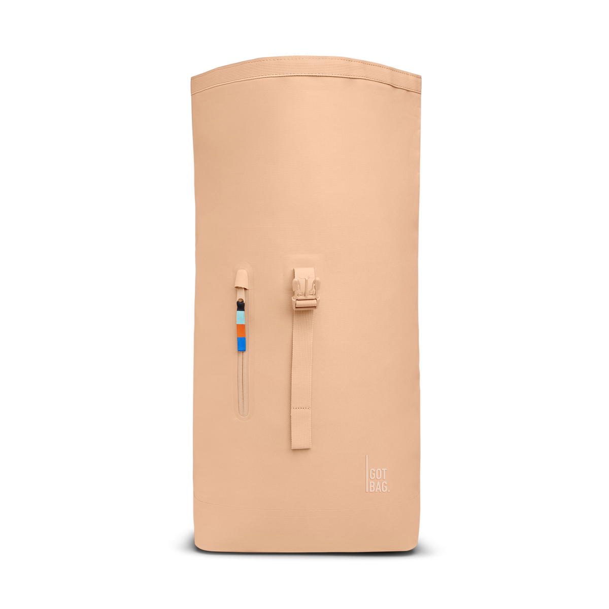 ROLLTOP LITE Rucksack in krill (frischer pastellfarbener Pfirsichton) als Studioaufnahme in Frontansicht.
