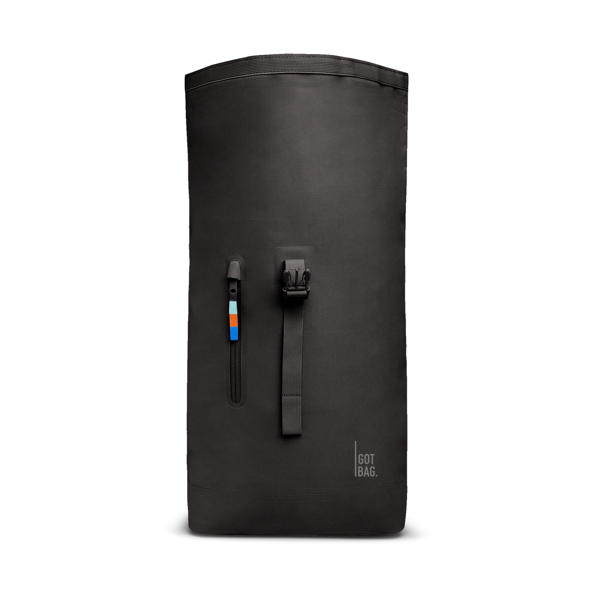 ROLLTOP LITE Rucksack in mussel (dunkles Braun-Grau) in Frontansicht.
