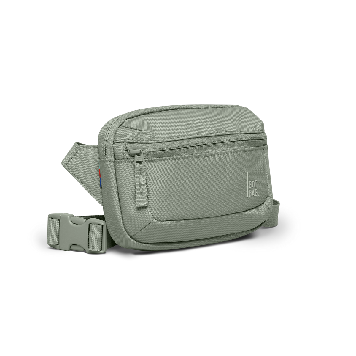 SLING BAG SMALL Tasche in bass (Salbeigrün) als Studioaufnahme in Frontansicht.