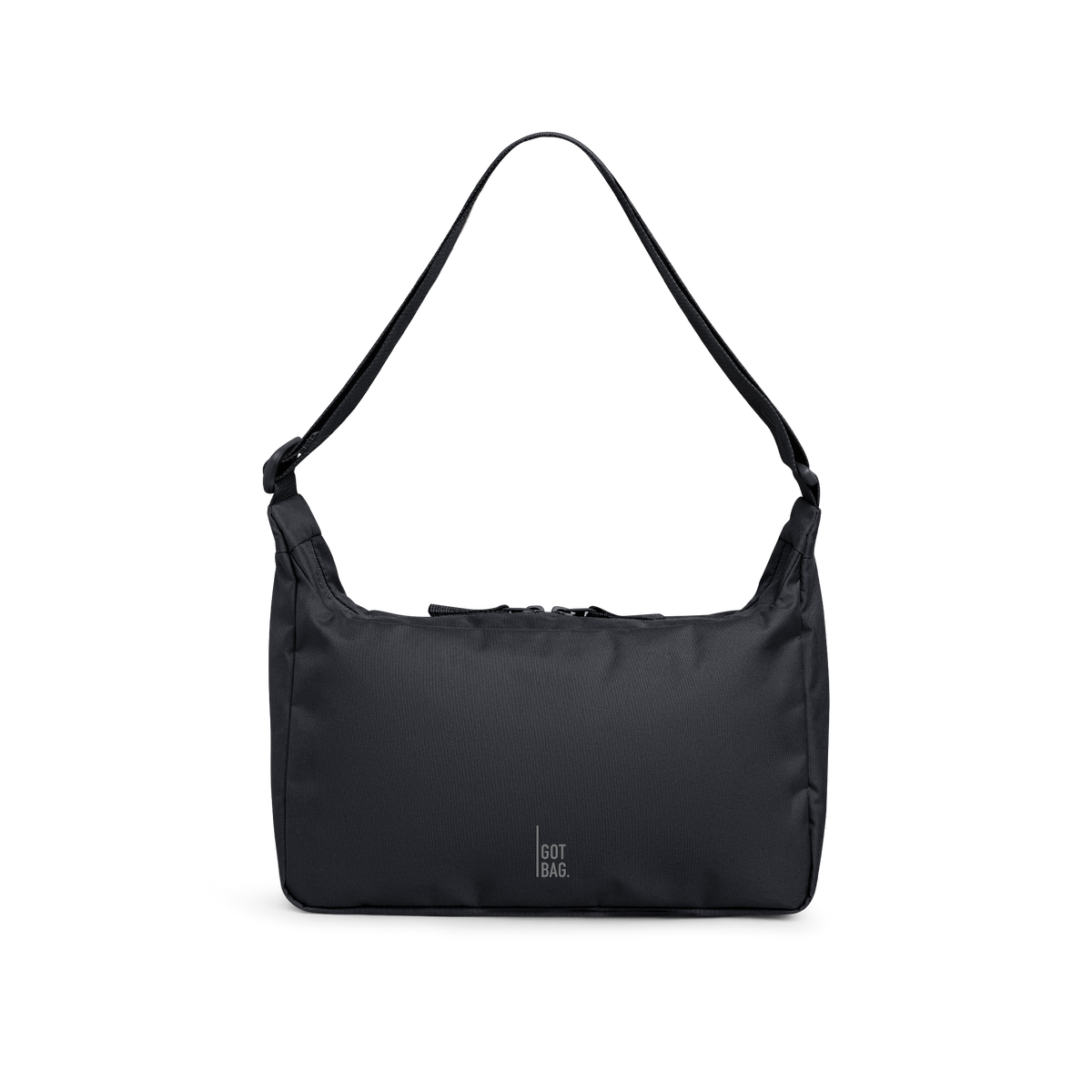 SQUARE BAG SMALL Monochrome Edition Tasche in black (Schwarz) als Studioaufnahme in Frontansicht.