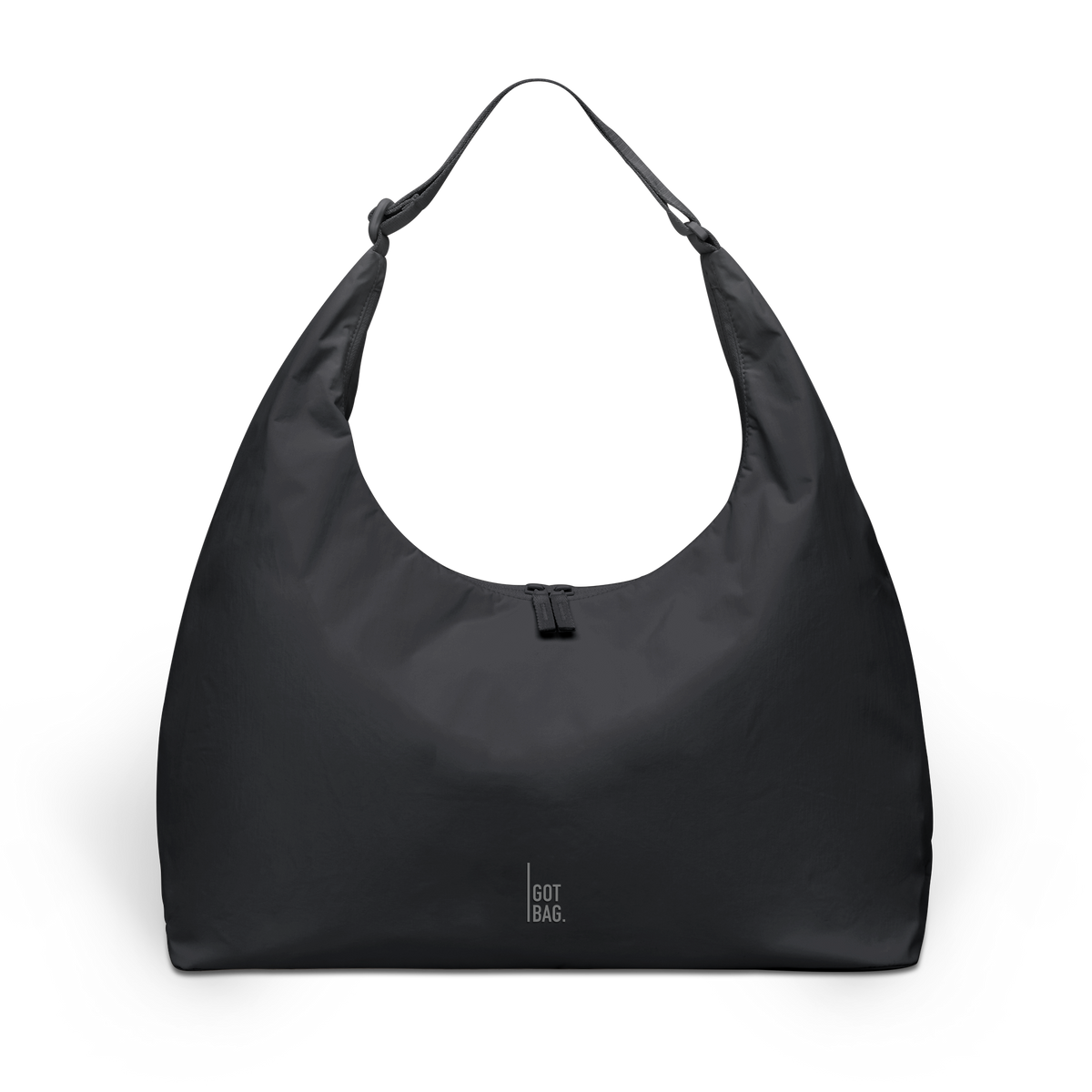T SHAPE BAG LARGE MONOCHROME EDITION bag in black (classic black) as a studio front view.