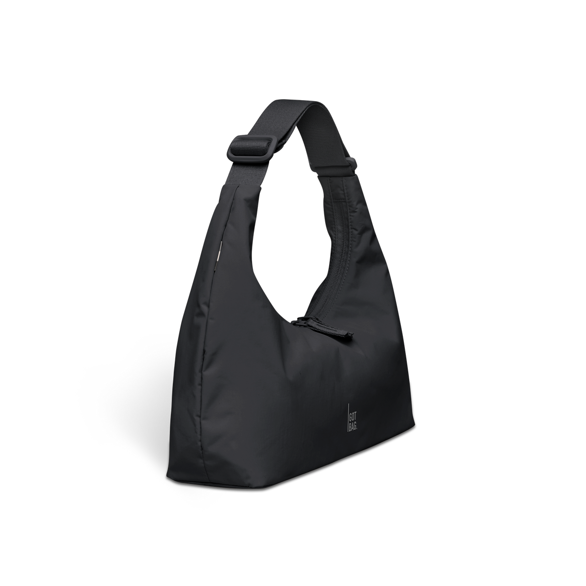 T SHAPE BAG Monochrome Edition MINI Tasche in black (Schwarz) in diagonaler Ansicht.