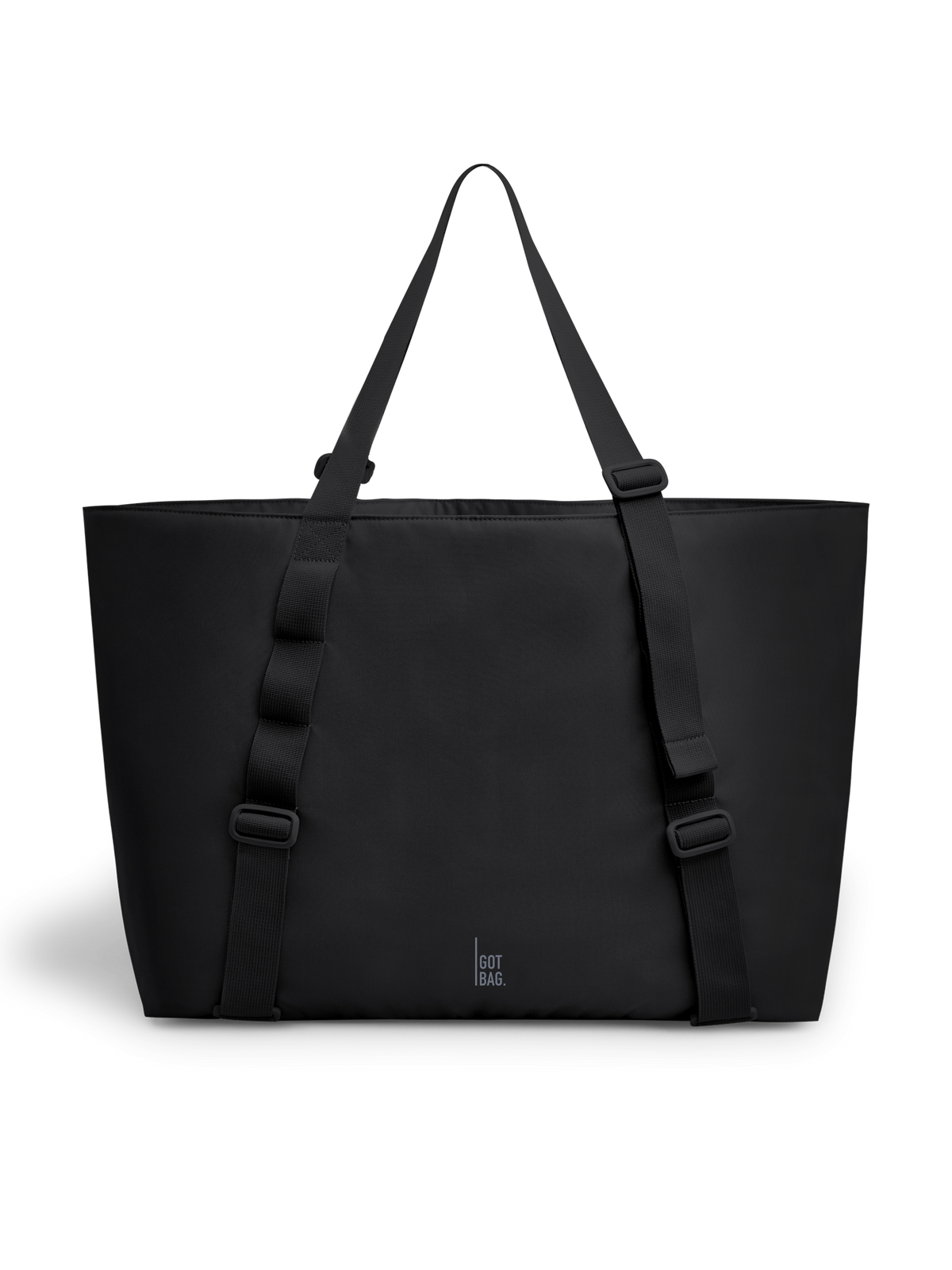 TOTE BAG LARGE Tasche in black (Schwarz) als Studioaufnahme in Frontansicht.