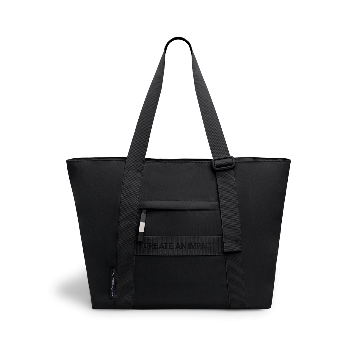 TOTE BAG Tasche in black (Schwarz) als Rückansicht.