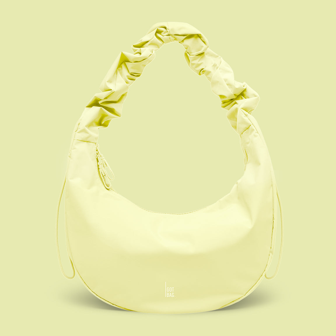 Tas in sea lemon (zacht pastelgeel) als studio-opname in vooraanzicht.